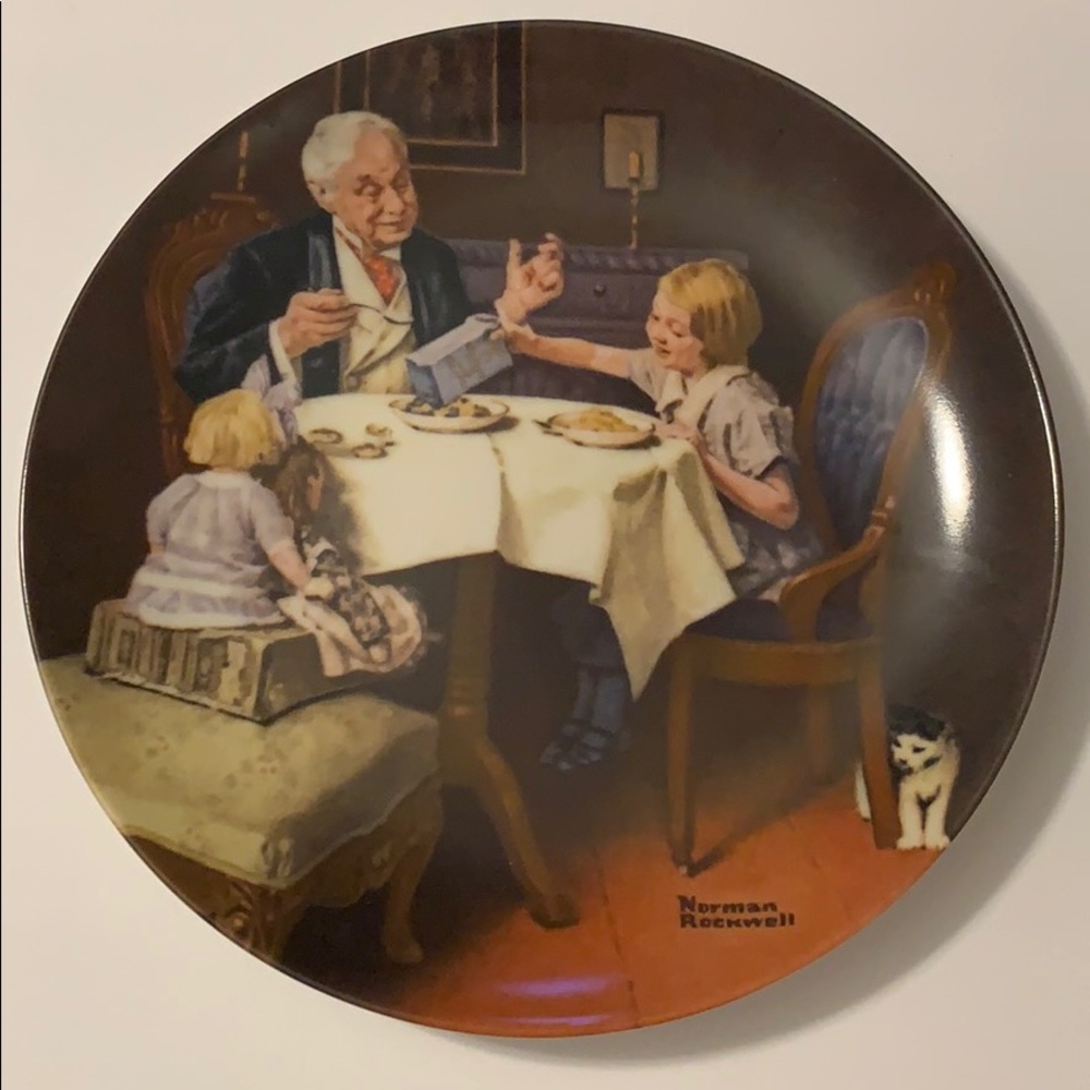 KNOWLES Norman Rockwell “The Gourmet” 1985 plate.